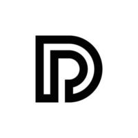 design moderno del logo del monogramma della lettera dp o pd vettore