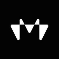 design moderno del logo del monogramma della lettera m vettore