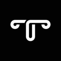 design moderno del logo del monogramma della lettera t vettore
