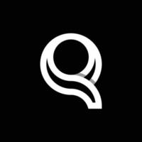 design moderno del logo del monogramma della lettera q vettore