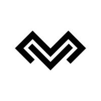 design moderno del logo del monogramma della lettera mv o vm vettore