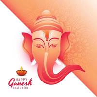 lord ganesh per ganesh chaturthi sfondo della carta del festival delle vacanze vettore