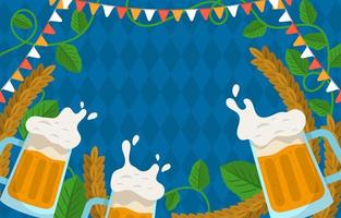 sfondo della birra dell'oktoberfest vettore