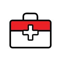 logo dell'icona della scatola medica di vettore