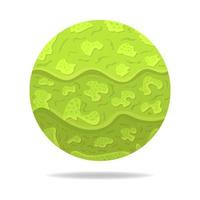 sfera magica di vettore con ombra. palla astratta verde. effetto carta. illustrazione vettoriale per il tuo design, web.