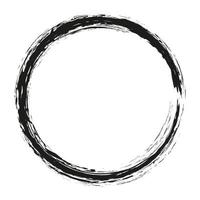 struttura del pennello del cerchio nero vettore