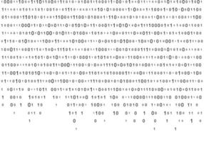 codice binario zero una matrice sfondo bianco bellissimo banner wallpaper vettore