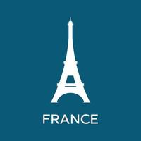 icona della siluetta della torre eiffel. logo Francia. illustrazione vettoriale pulita e moderna per design, web.