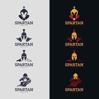 l'icona del logo spartano progetta il vettore. adatto per il logo aziendale, la stampa, il digitale, l'icona, le app e altri scopi di materiale di marketing. set logo spartano vettore