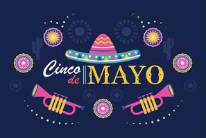 invito cinco de mayo vettore