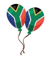 bandiere del sud africa in palloncini vettore