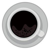 vista aerea della bevanda della tazza di caffè vettore