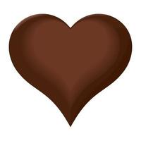 cuore di cioccolato a forma di amore vettore