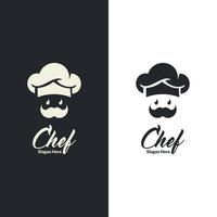 vettore di logo del ristorante dello chef. ispirazione per il design del logo del ristorante.