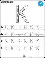 alfabeto tracciare lettere passo dopo passo az scrivere la lettera alfabeto scrittura lezione per i bambini vettore