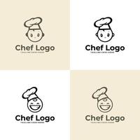 modello di logo del ristorante. simbolo del cappello da cuoco chef. adatto per il logo aziendale, la stampa, il digitale, l'icona, le app e altri scopi di materiale di marketing vettore