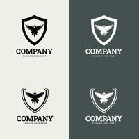 illustrazione del logo vettoriale aquila flay. icona del concetto di logotipo dell'uccello del falco dell'aquila del falco aziendale di lusso.