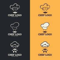 modello di logo del ristorante. simbolo del cappello da cuoco chef. adatto per il logo aziendale, la stampa, il digitale, l'icona, le app e altri scopi di materiale di marketing. vettore