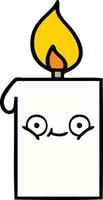 candela accesa simpatico cartone animato vettore