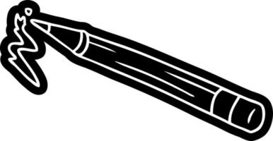 icona del fumetto disegno di una matita colorata vettore
