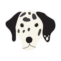 carino doodle illustrazione di un cane di razza dalmata. cane in stile minimalista vettore