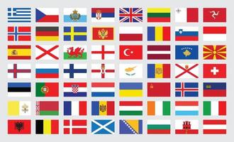 bandiere d'europa. bandiera dei paesi europei vettore