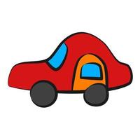 auto, icona, stile di disegno per bambini. vettore