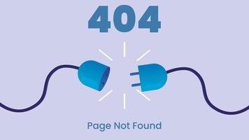 Pagina di errore 404, pagina non trovata vettore