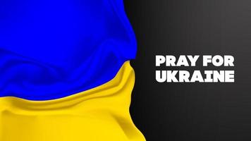 bandiera ucraina gialla blu con stop war in lettere ucraine. fermare l'aggressione della Russia contro l'Ucraina. vettore