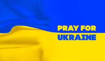 bandiera ucraina gialla blu con stop war in lettere ucraine. fermare l'aggressione della Russia contro l'Ucraina. vettore