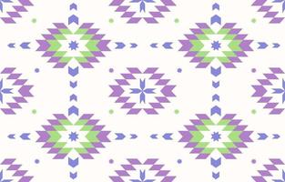 disegno di struttura del modello del tessuto etnico azteco. pavimento in piastrelle tessili moda colorato verde viola, moquette, federa. mosaico tribale senza cuciture. vettore