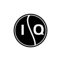 concetto di logo della lettera del cerchio creativo iq. design della lettera iq. vettore