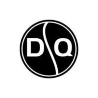 dq cerchio creativo lettera logo concept. disegno della lettera dq. vettore