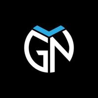 gn cerchio creativo lettera logo concept. disegno della lettera gn. vettore