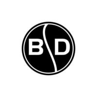 bd cerchio creativo lettera logo concept. disegno della lettera bd. vettore