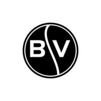 bv cerchio creativo lettera logo concept. disegno della lettera bv. vettore