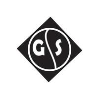 gs cerchio creativo lettera logo concept. disegno della lettera gs. vettore