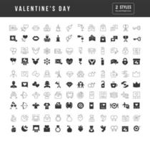 icone semplici di vettore di san valentino