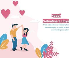 illustrazione grafica vettoriale di amanti che si tengono per mano e li sollevano, perfetta per religione, vacanze, cultura, San Valentino, biglietto di auguri, ecc.