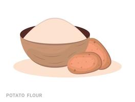 illustrazione vettoriale di farina di patate