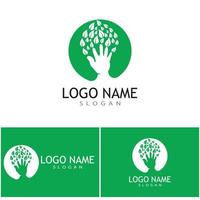 cura delle mani logo modello icona vettoriale business