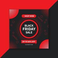 modello di post sui social media creativo del black friday vettore