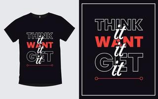 citazioni di ispirazione tipografia design moderno della maglietta alla moda vettore