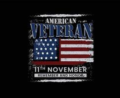 design t-shirt vettore veterano americano