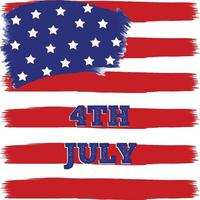 Lo sfondo del giorno dell'indipendenza americana del 4 luglio ti augura buone vacanze vettore