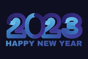 felice anno nuovo 2023 modello di progettazione di biglietto di auguri per le vacanze invernali. fine 2022 e inizio 2023. il concetto dell'inizio del nuovo anno. la pagina del calendario si gira e inizia il nuovo anno vettore