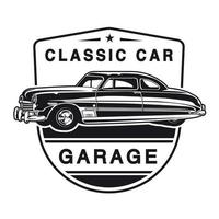 logo distintivo dell'auto vintage retrò e classico vettore