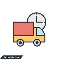 illustrazione vettoriale del logo dell'icona di spedizione veloce. modello di simbolo del camion di consegna per la raccolta di grafica e web design