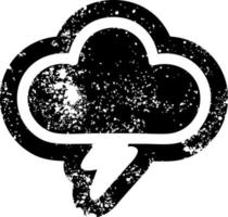 icona di tempesta nuvola in difficoltà vettore