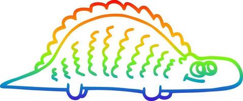 arcobaleno gradiente disegno cartone animato dinosauro preistorico vettore